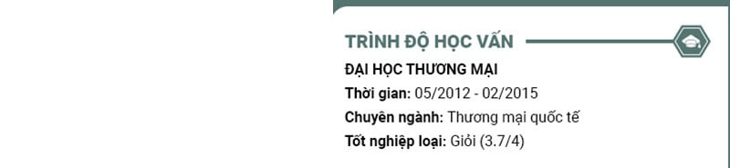 Phần trình độ học vấn trong CV xin việc ngành Logistics