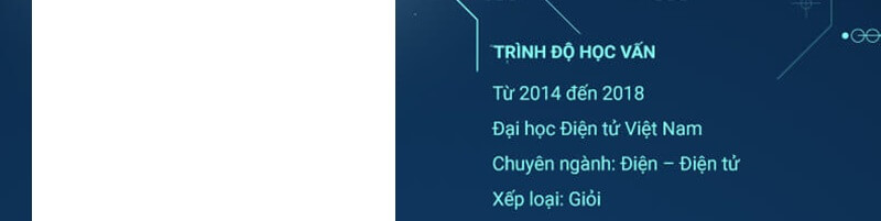 Phần trình độ học vấn trong CV ngành điện - điện tử
