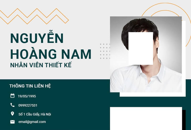 Phần thông tin cá nhân trong CV ngành thiết kế - mỹ thuật
