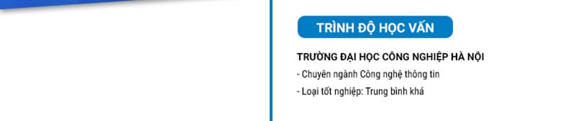 Phần trình độ học vấn của bản CV xin việc IT phần cứng mạng
