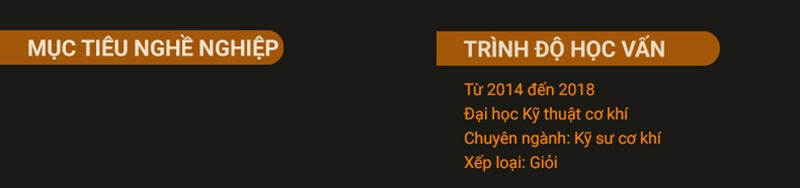 Phần trình độ học vấn trong CV vị trí cơ khí