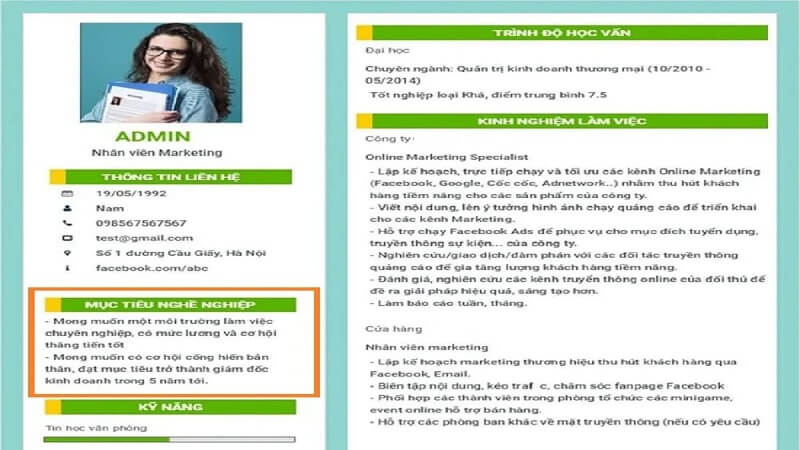 Mục tiêu nghề nghiệp trong CV ngành nhân sự