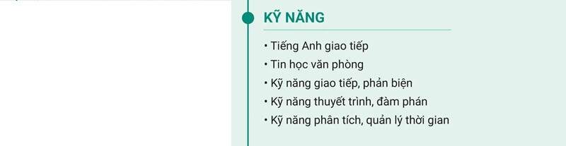 Phần kỹ năng của CV điện tử viễn thông