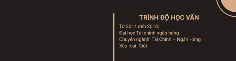 Phần trình độ học vấn của CV xin việc kinh doanh