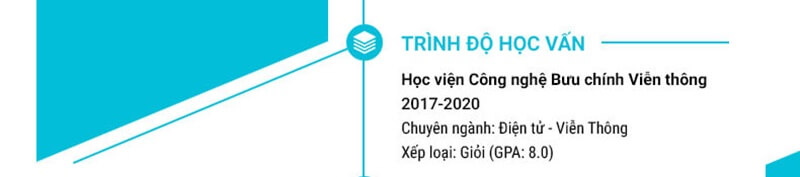 Phần trình độ học vấn trong CV ngành bưu chính viễn thông