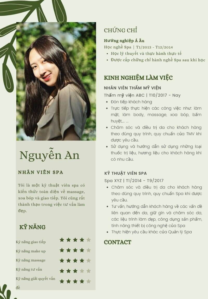 Các phong cách thiết kế CV nào bạn có thể ứng dụng khi tạo CV làm đẹp, spa?