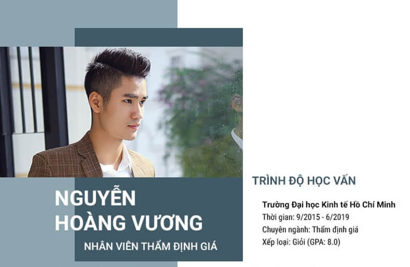 Phần trình độ học vấn của mẫu CV thẩm định giám định