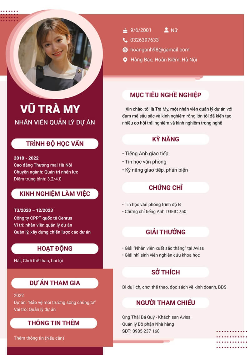 Mẹo hay giúp bạn thiết kế CV hoạch định dự án gây ấn tượng