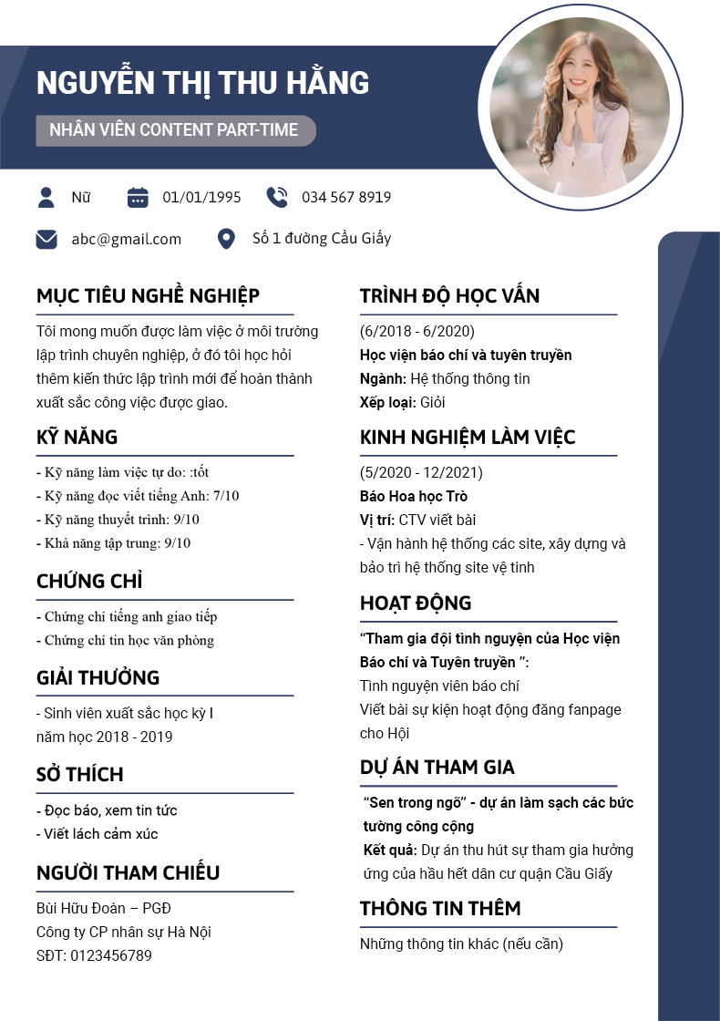 Ảnh xem trước CV